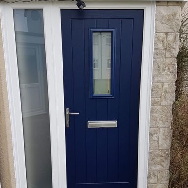 blue composite front door
