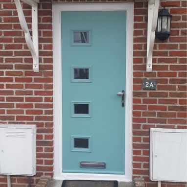 turquoise composite front door