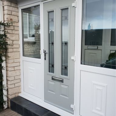 grey composite front door