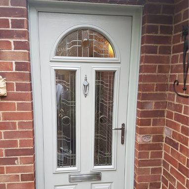 white front door