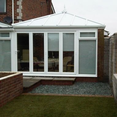 new conservatory and patio