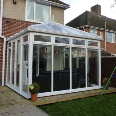 new conservatory and outside decking